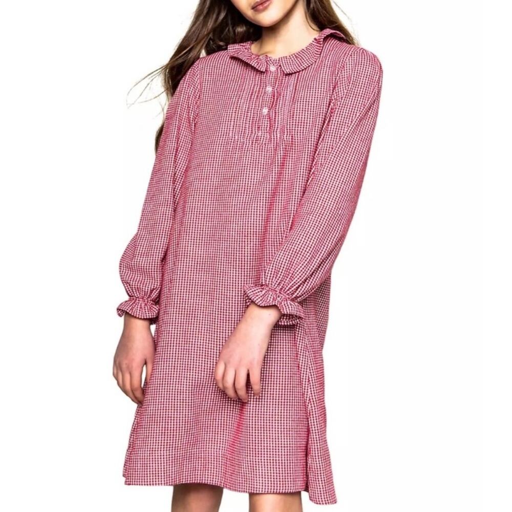 Petite Plume Saks Fifth Avenue Victoria Mini Red Gingham Nightgown Kid’s Size 12